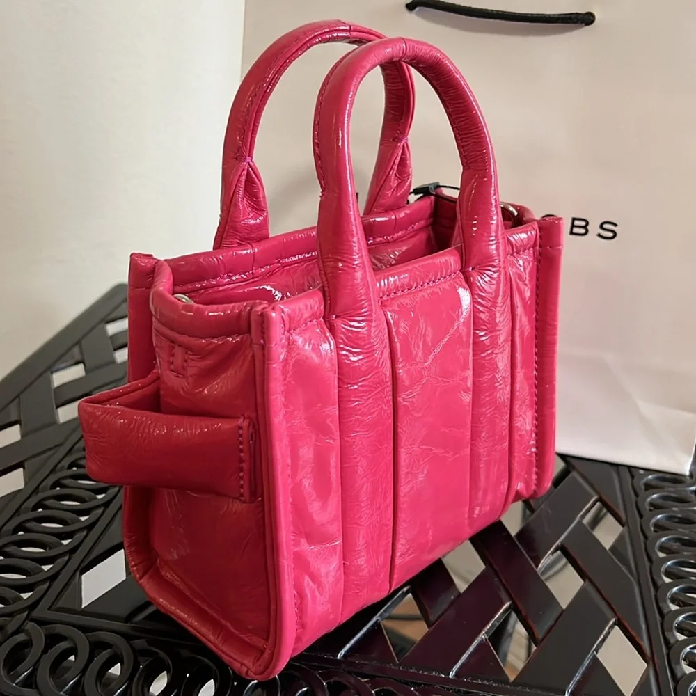 ❌SOLD❌NWT Marc Jacobs The Tote Bag Mini in Magenta Color - Picture 4 of 9